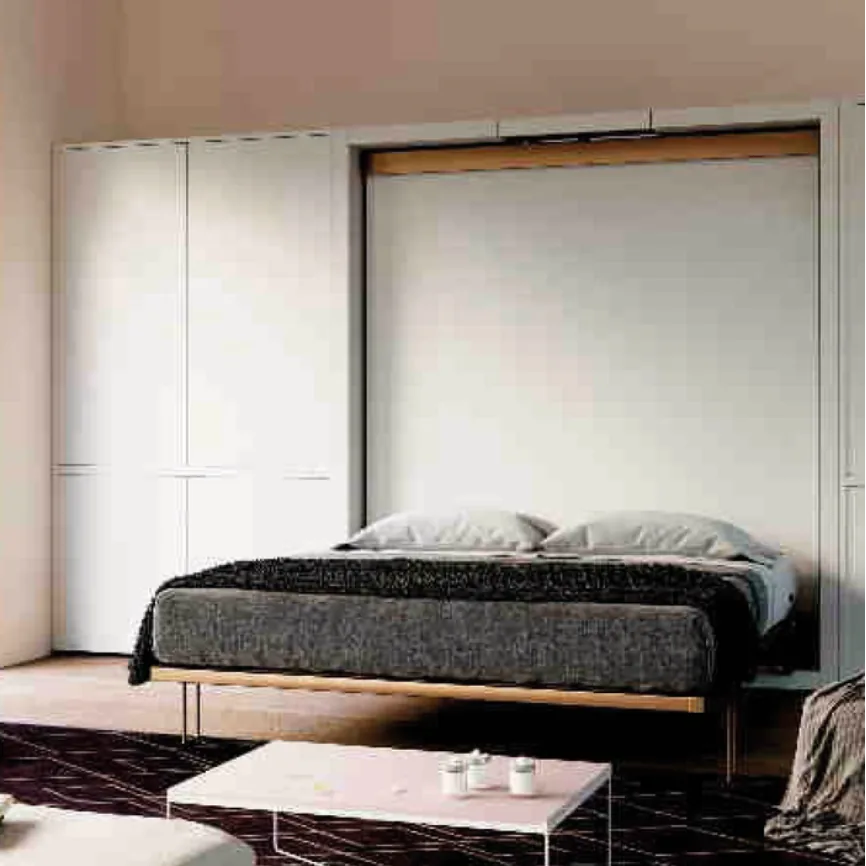 Hafele HA-ORBIT: FOLDING & SWIVEL BED FITTING, With Slatted Frame 1630 X 2020 mm, bed frame with slats and crossbar support